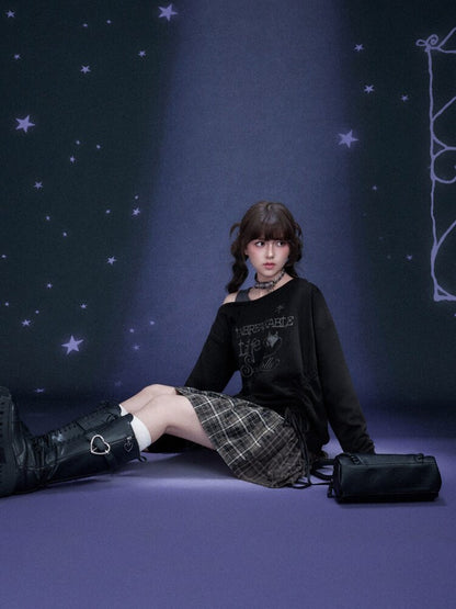 Dark Graffiti Fake Two Dress【s0000015466】