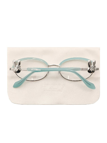 Metal Bow Rabbit Half Frame Glasses【s0000017440】