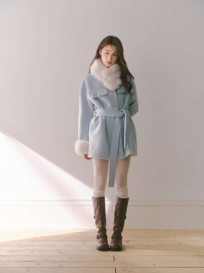 Mid-Length Wool Blend Jacket【s0000014608】