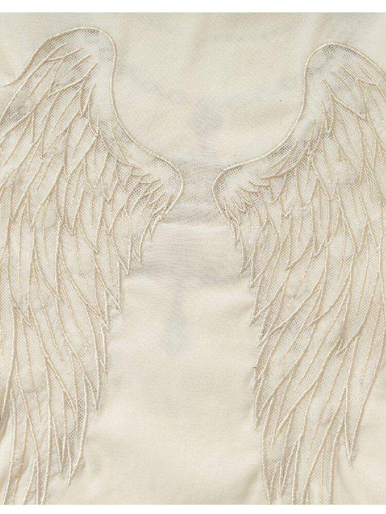 Baroque Wings Embroidered Slim Shirt【s0000015939】