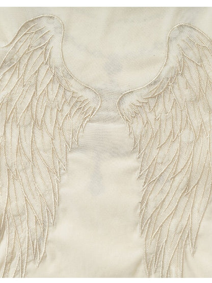 Baroque Wings Embroidered Slim Shirt【s0000015939】