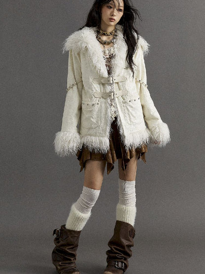 Loose Long Thickened Plush Coat Fur【s0000010321】