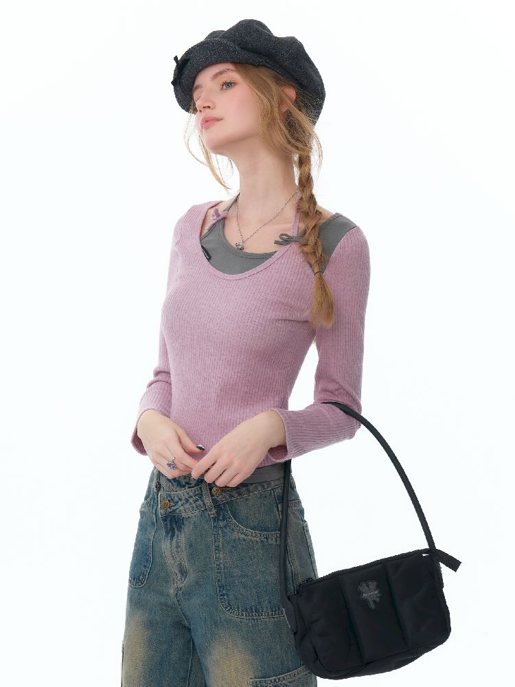 Slim Thin Knitted Bottom Shirt【s0000011488】