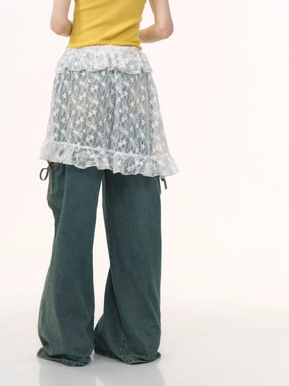 Lace Irregular Hem One Piece【s0000012227】