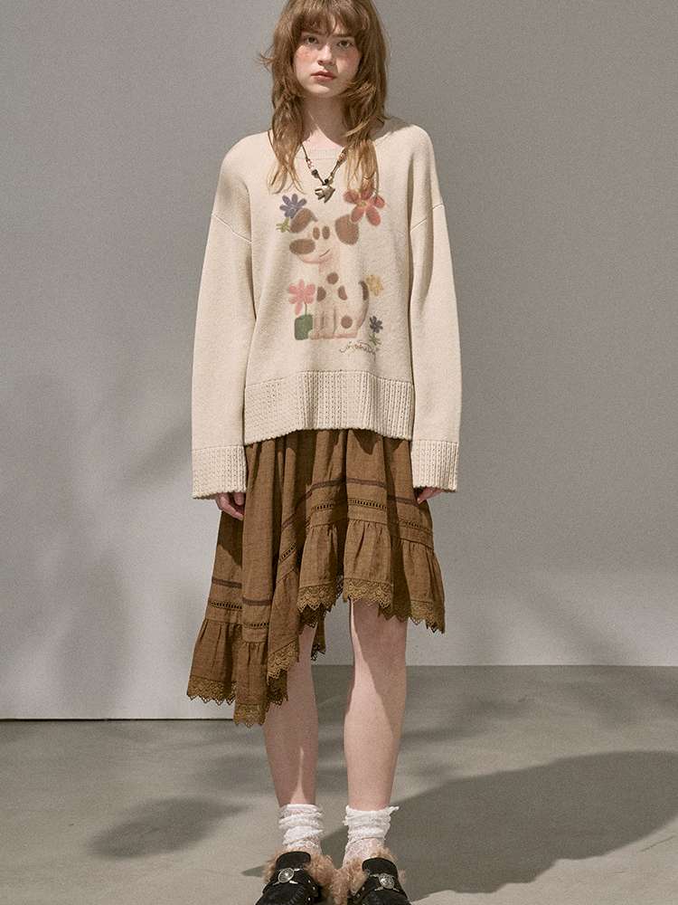 Irregular Wave Panelled Skirt【s0000015418】