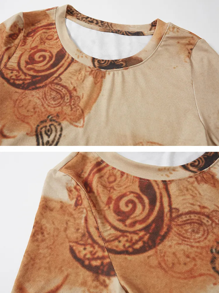 Crew Neck Soft Stretch Printed Base Layer【s0000014052】