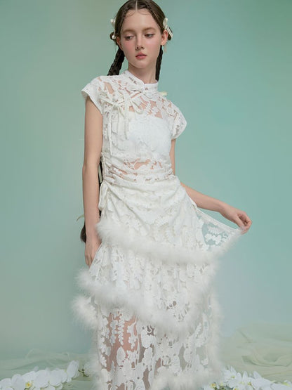 Burnt Flower Slim Temperament Set【s0000013593】