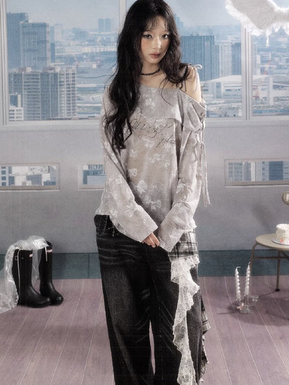Slanted Collar Bow Sunscreen Top【s0000016526】