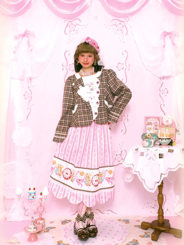 Floral Print Elastic Waist Skirt【s0000014161】