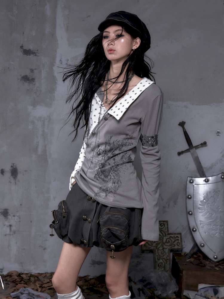 Five-Pointed Star Knit Base Top【s0000014655】