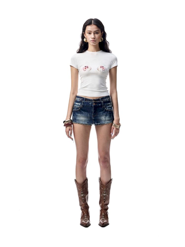 Floral Print Short Sleeve T-Shirt【s0000012398】