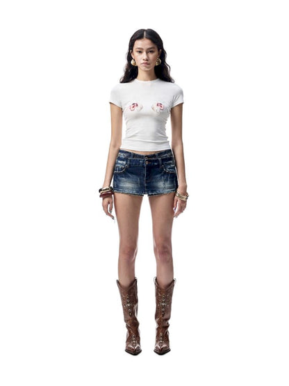 Floral Print Short Sleeve T-Shirt【s0000012398】