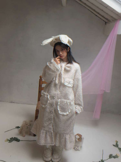 Rabbit-Eared Bendable Lace Beret【s0000014524】