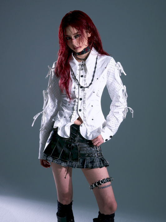Contour Waist Temperament Long Sleeve Shirt【s0000013692】