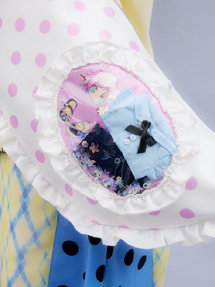 Frog Co-Print Splicing Pillow Bag【s0000015854】