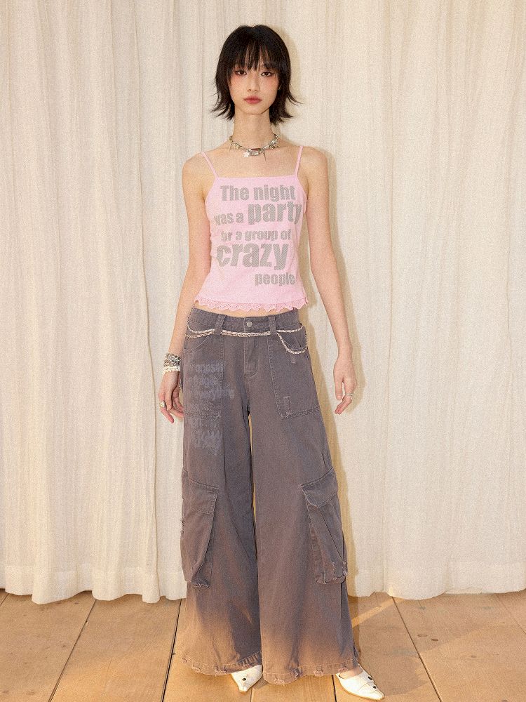 Crazy Polka Dot Letter Camisole【s0000012432】