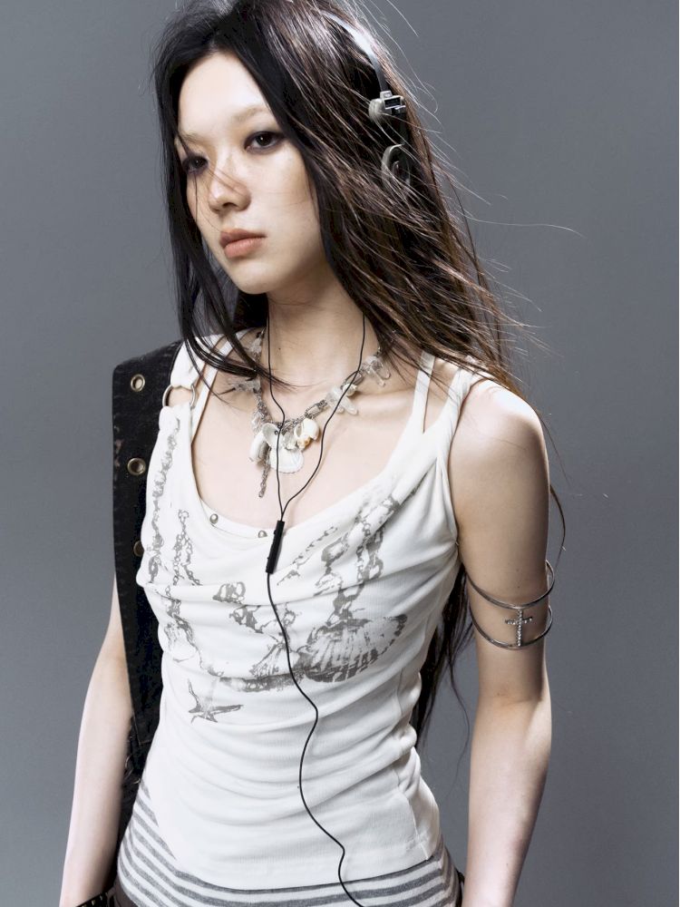 Striped Knit Cami Tank【s0000012628】