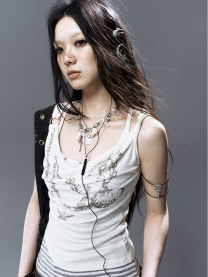 Striped Knit Cami Tank【s0000012628】