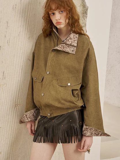 Fringe-Trimmed Mini Skirt【s0000014048】
