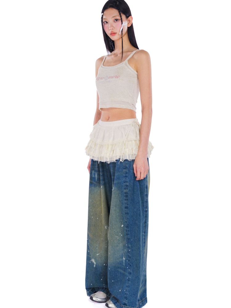 Bow tie Hundred folding white super short skirt【s0000008593】