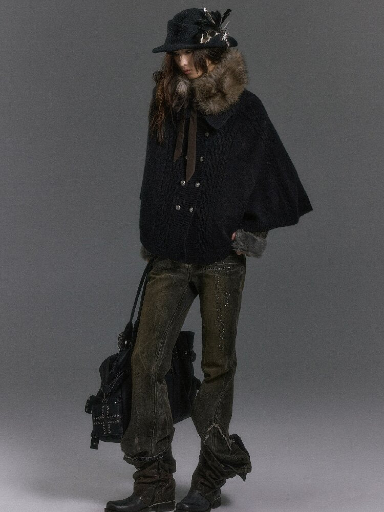 Riveted Distressed Dirty Dye Denim Pants【s0000019246】