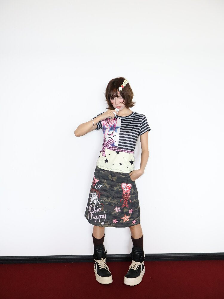 Light Sub Punk Short Sleeve Top【s0000018683】