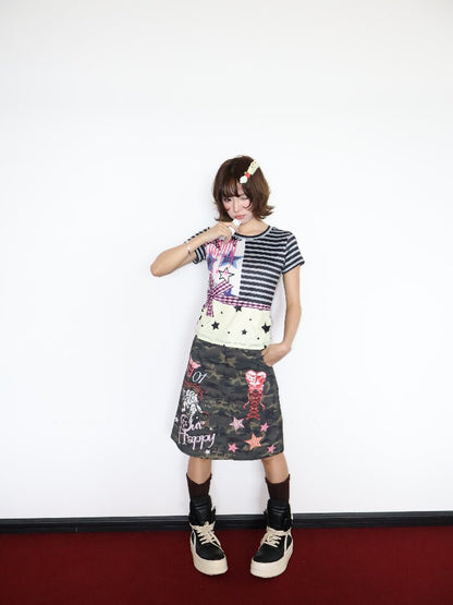 Light Sub Punk Short Sleeve Top【s0000018683】