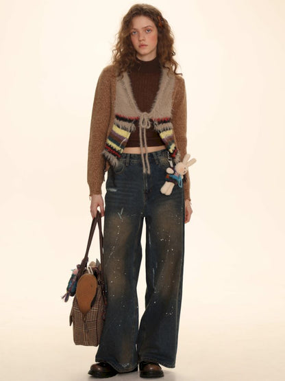 Splash Ink Flip Dot Casual Long Pants【s0000006006】