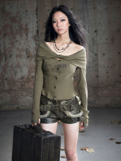 Drilling Long Sleeve Knit Sweater【s0000013888】