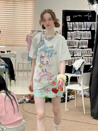 Loose Thin Round Neck Short Sleeve T-shirt【s0000012243】