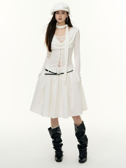 Tencel swing collar bottoming shirt【s0000013745】