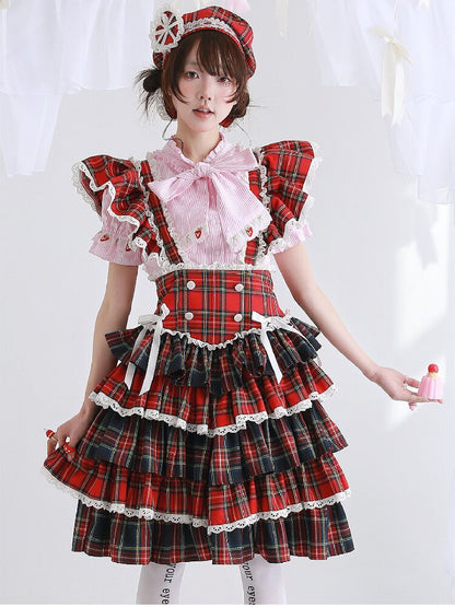 Red Retro Lolita Puffy Skirt【s0000016561】