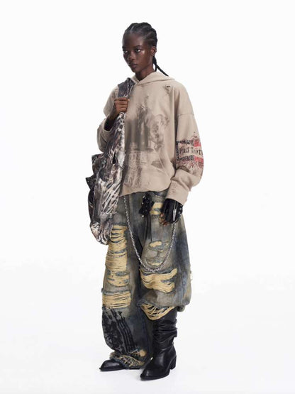 Wild Destruction Denim Wide Pants【s0000015179】