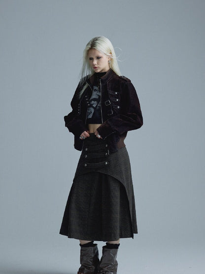 Deconstructed Napoleon Midi Skirt【s0000018552】