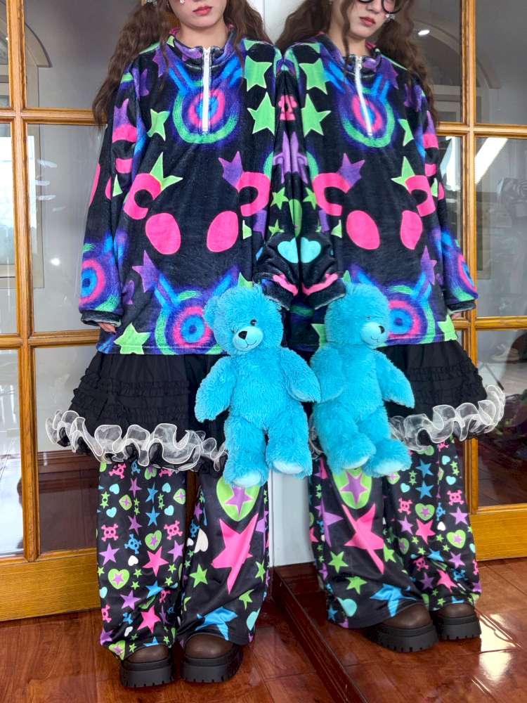 Loose Thin Pile Long Sleeve Top【s0000014630】