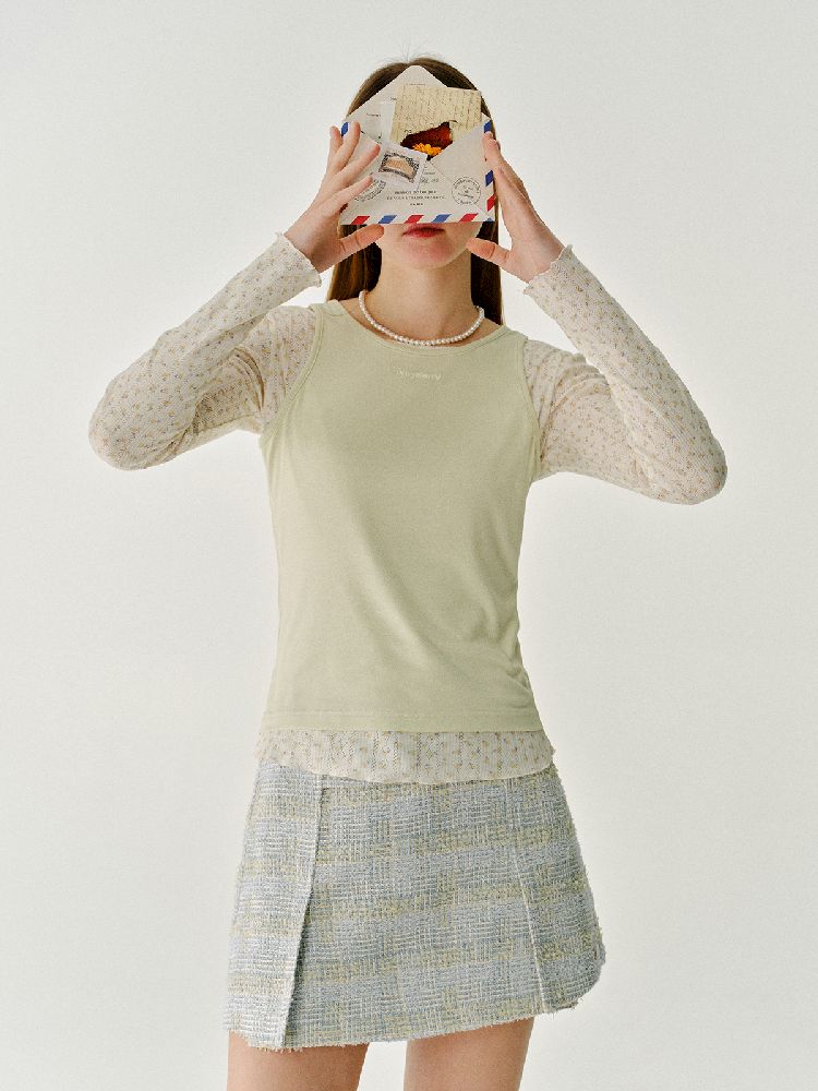 Floral Fake Two Piece T-Shirt【s0000011975】