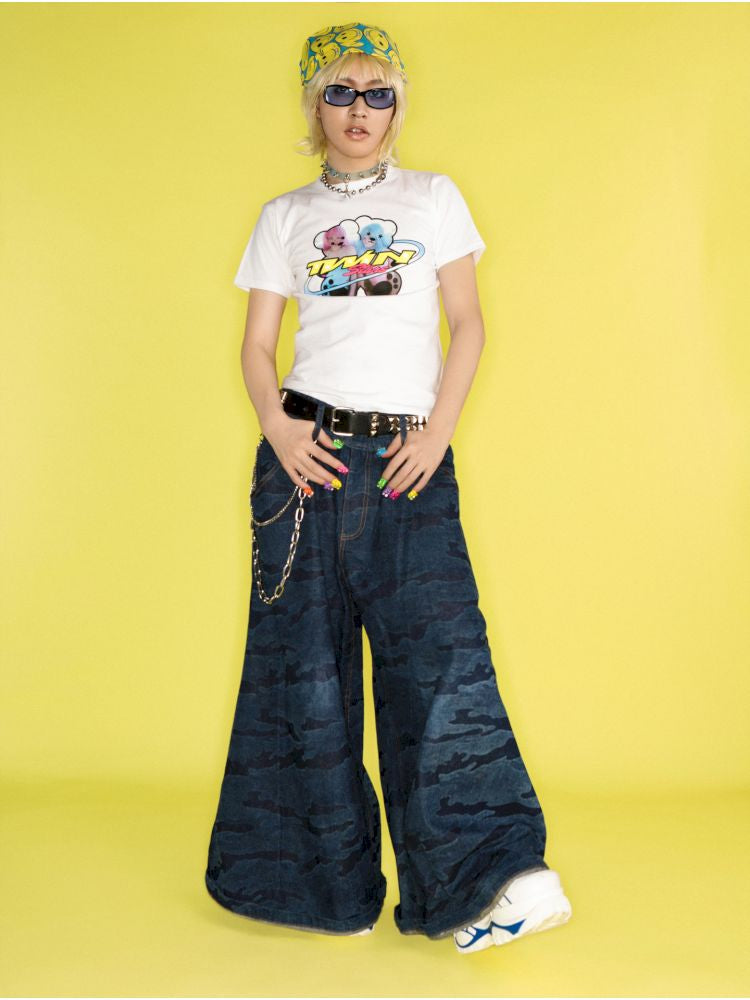 Dopamine Street Positive Shoulder T-Shirt【s0000012462】