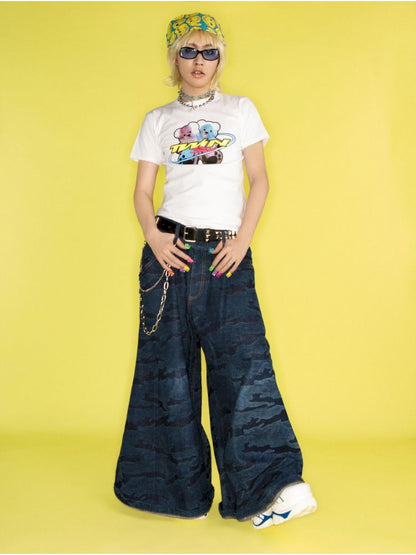 Dopamine Street Positive Shoulder T-Shirt【s0000012462】