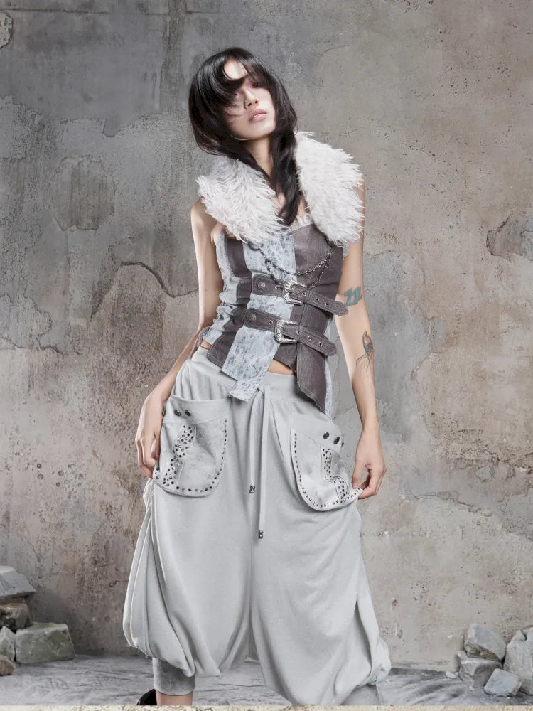 Detachable Fur Collar and Belt【s0000014128】