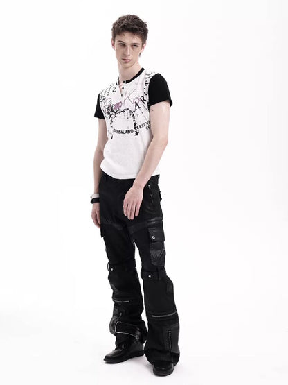 Snake Pattern Hand Waxed Jeans【s0000018300】
