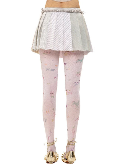 Floral Plaid Fungus Pleated Skirt【s0000016441】