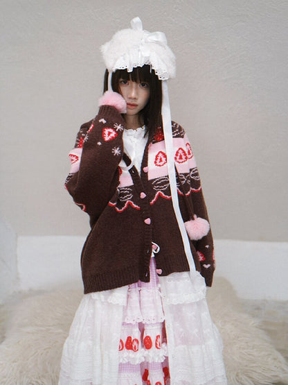 Fair Isle Cake Knit Cardigan【s0000018538】