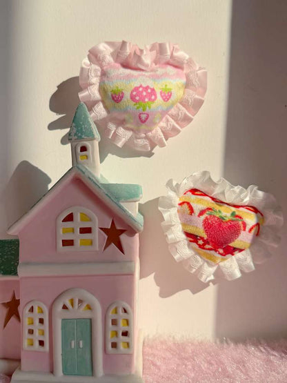 Lace Strawberry Hairpin Keychain【s0000015113】