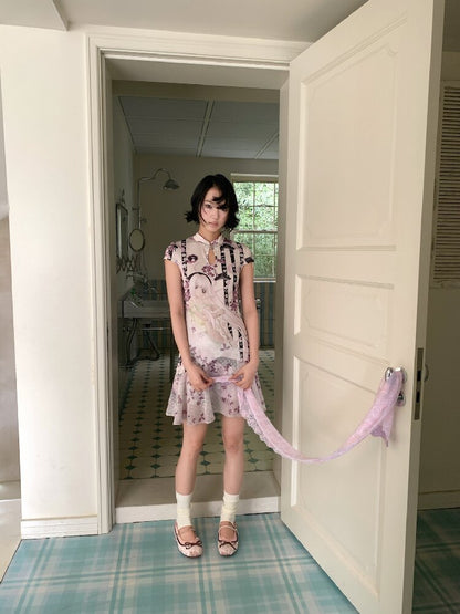 Vintage Pattern Cheongsam Dress【s0000018095】