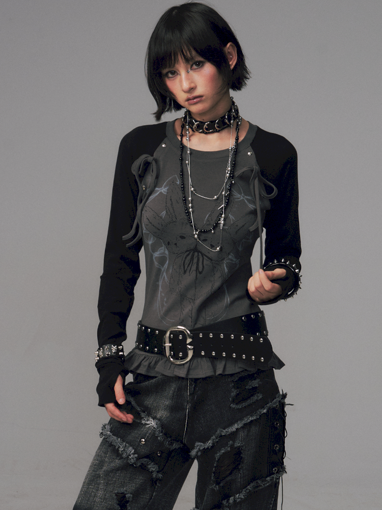 Stretch Slim-Fit Raglan Sleeve T-Shirt【s0000014457】