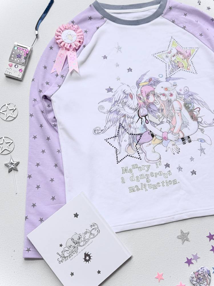 Star Drop-Shoulder Long-Sleeve Sweatshirt【s0000014439】