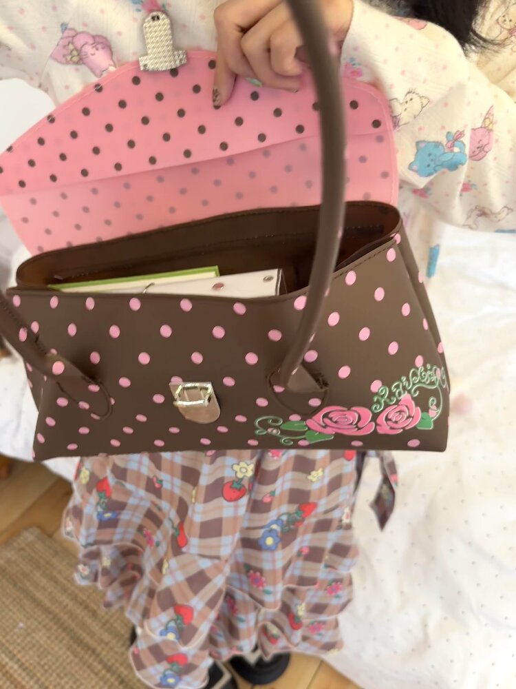Polka Dot Frosted Jelly Tote Bag【s0000017505】