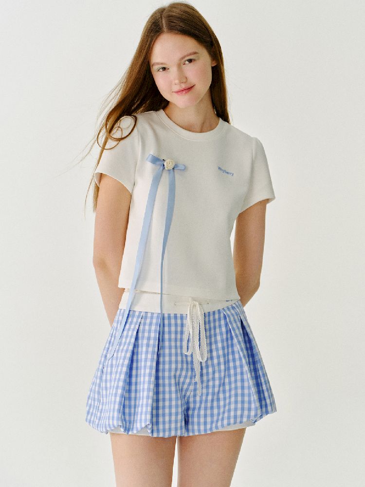 Bow Flutter T-shirt Short Sleeve【s0000011972】