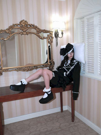 Detachable Navy Collar Sweatshirt【s0000015422】