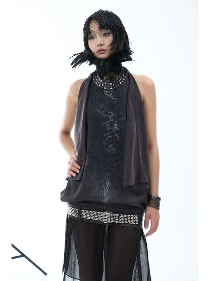 Halter Multi-Wear Printed T-Shirt【s0000018479】